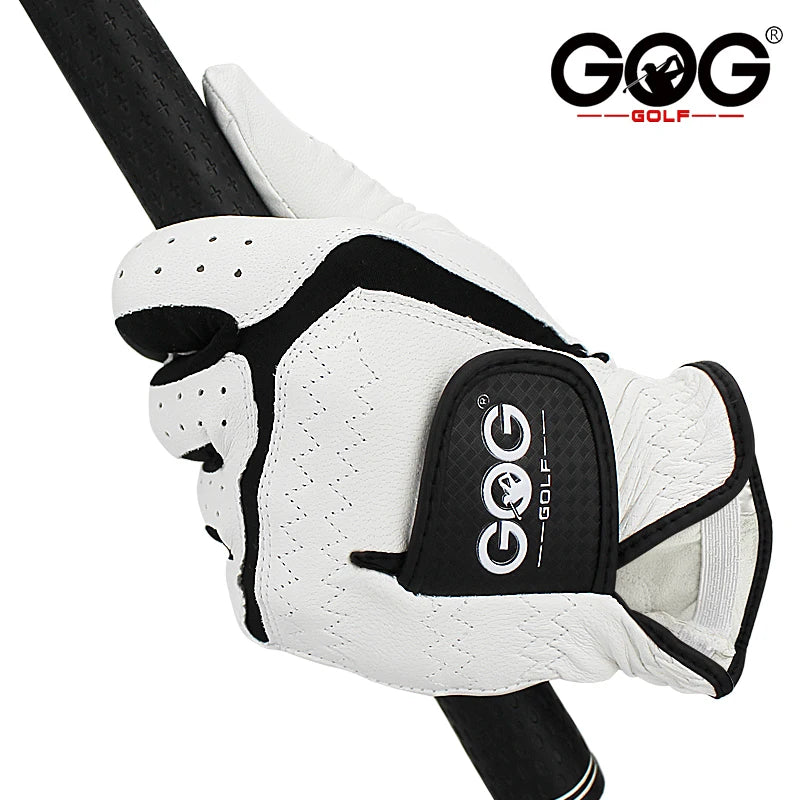 Men's Premium Sheepskin Leather Golf Gloves – Genuine Leather with Lycra & Reinforced Palm