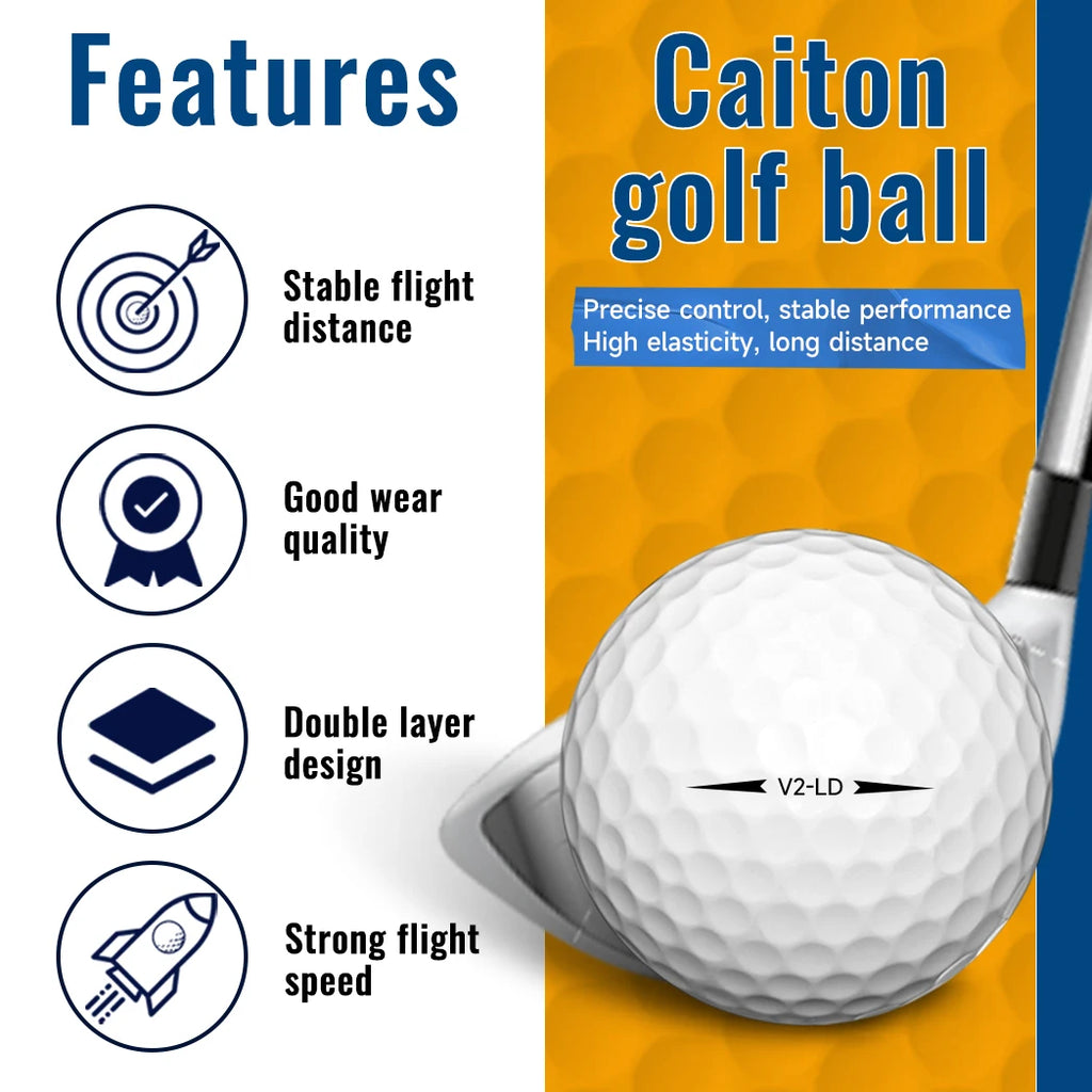 Caiton 50 Pack 2-Layer Golf Balls – Distance & Spin Performance