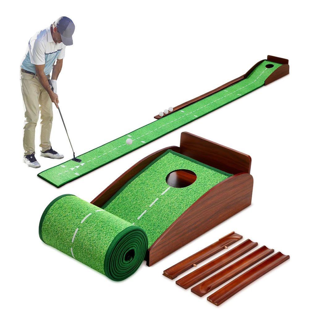 Putting Green Mat with Automatic Ball Return – Indoor & Outdoor Use