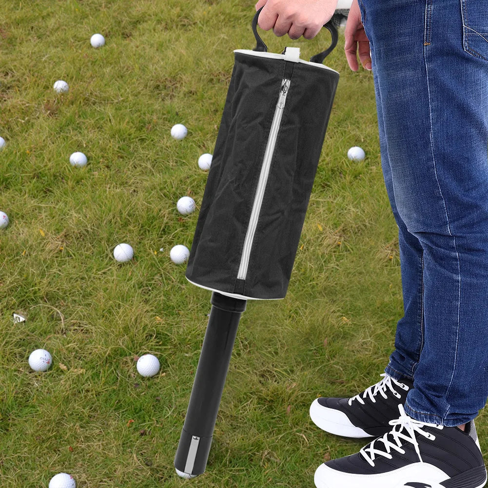 Golf Ball Retriever Bag – Portable Scoop Picker with Storage Pocket