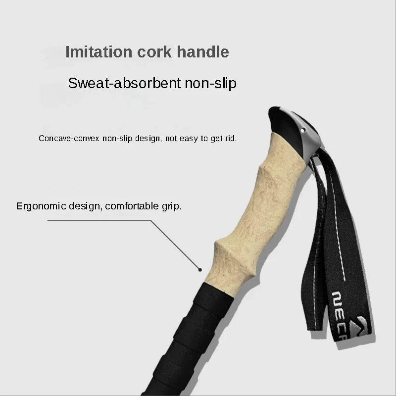 2PCS Ultralight Trekking Poles – Telescopic Walking & Hiking Sticks