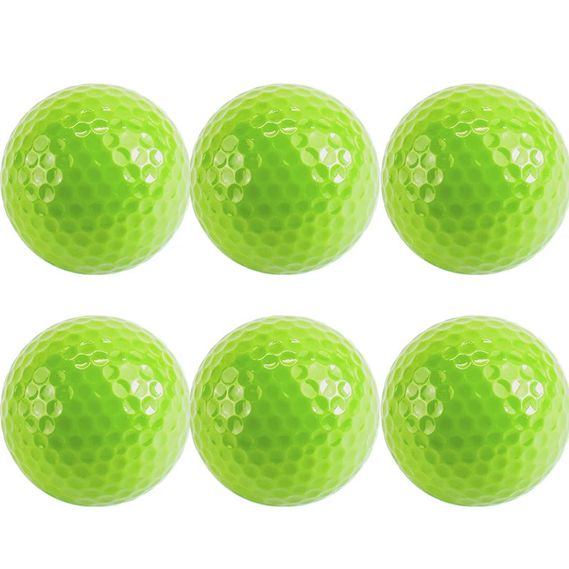 6 Pack Multi-Colored Practice Golf Balls – Novelty Gift Set