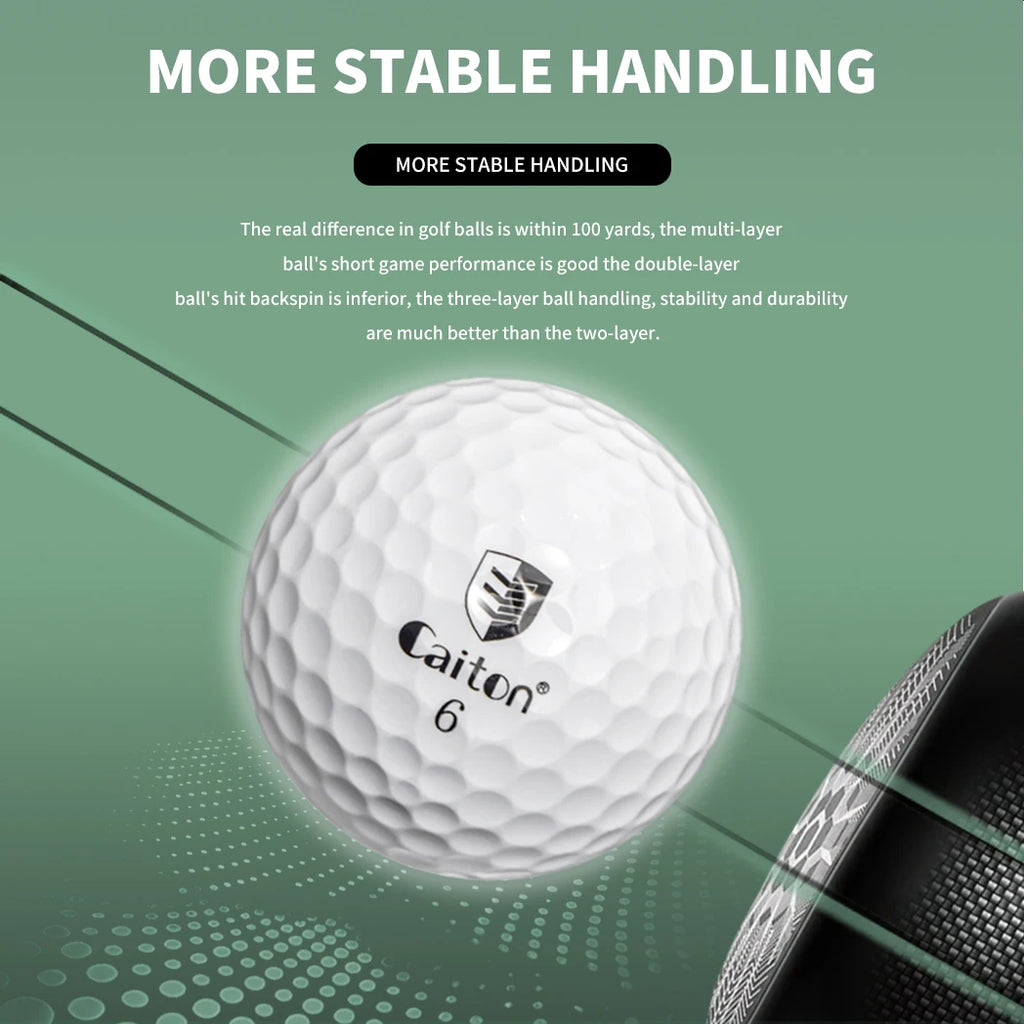 Caiton 50 Pack 3-Layer Golf Balls – Advanced Spin & Distance Control