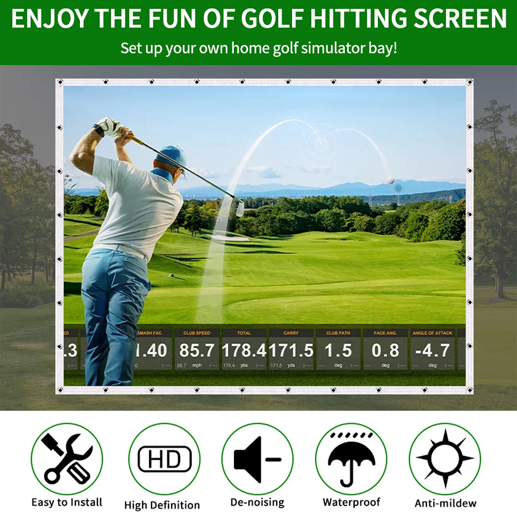 Caiton HD Golf Impact Screen – Silent, Tear-Resistant & Easy Setup
