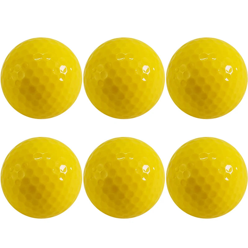 6 Pack Multi-Colored Practice Golf Balls – Novelty Gift Set