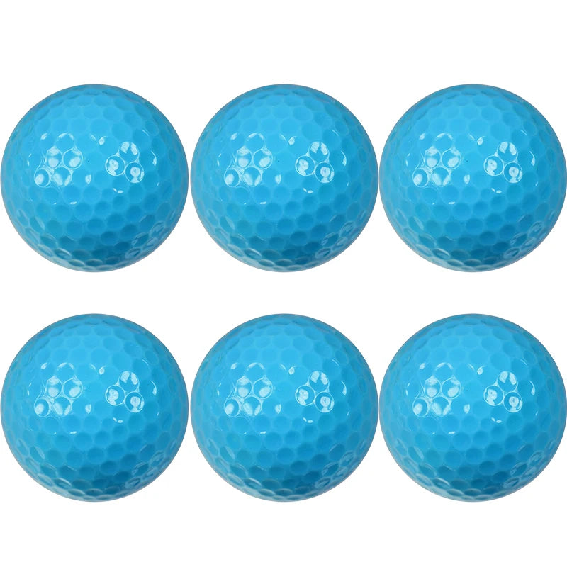 6 Pack Multi-Colored Practice Golf Balls – Novelty Gift Set