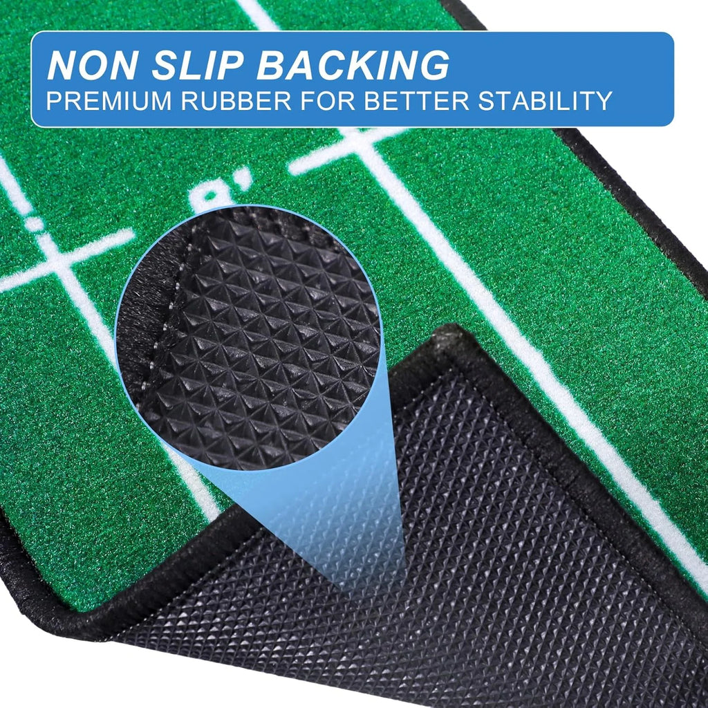 Professional Golf Putting Mat – Indoor/Outdoor with Distance Markers