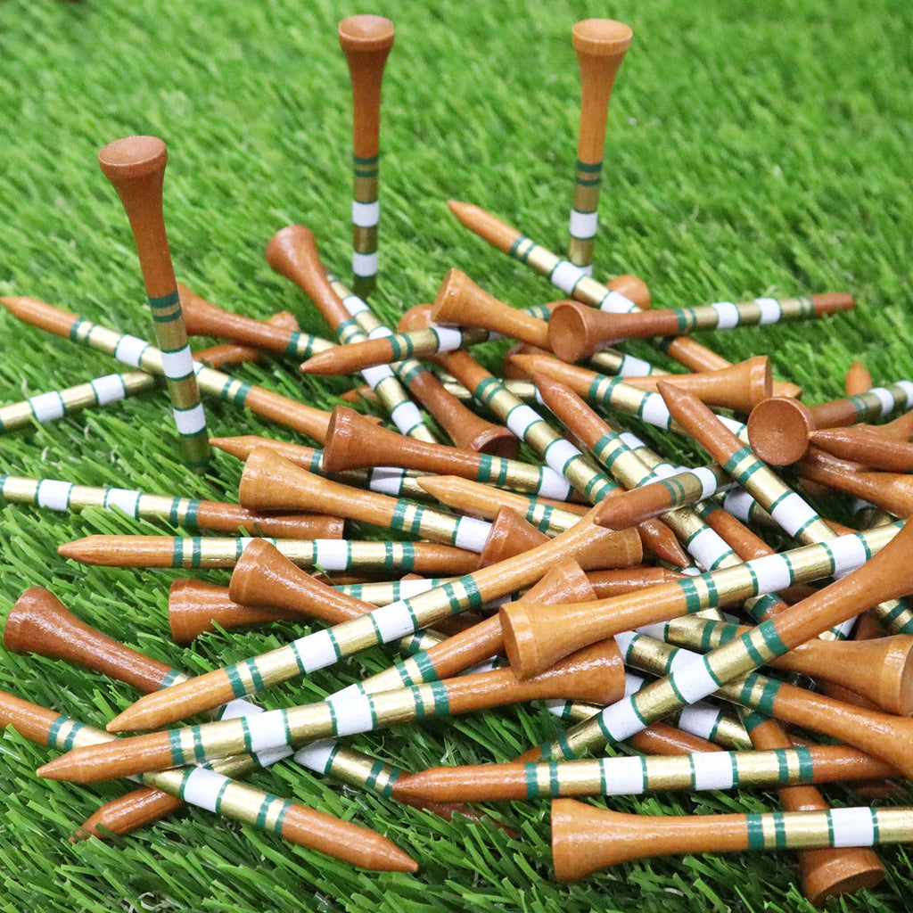 50 Pack Bamboo Golf Tees – 3.25" & 2.75" Durable Practice Tees