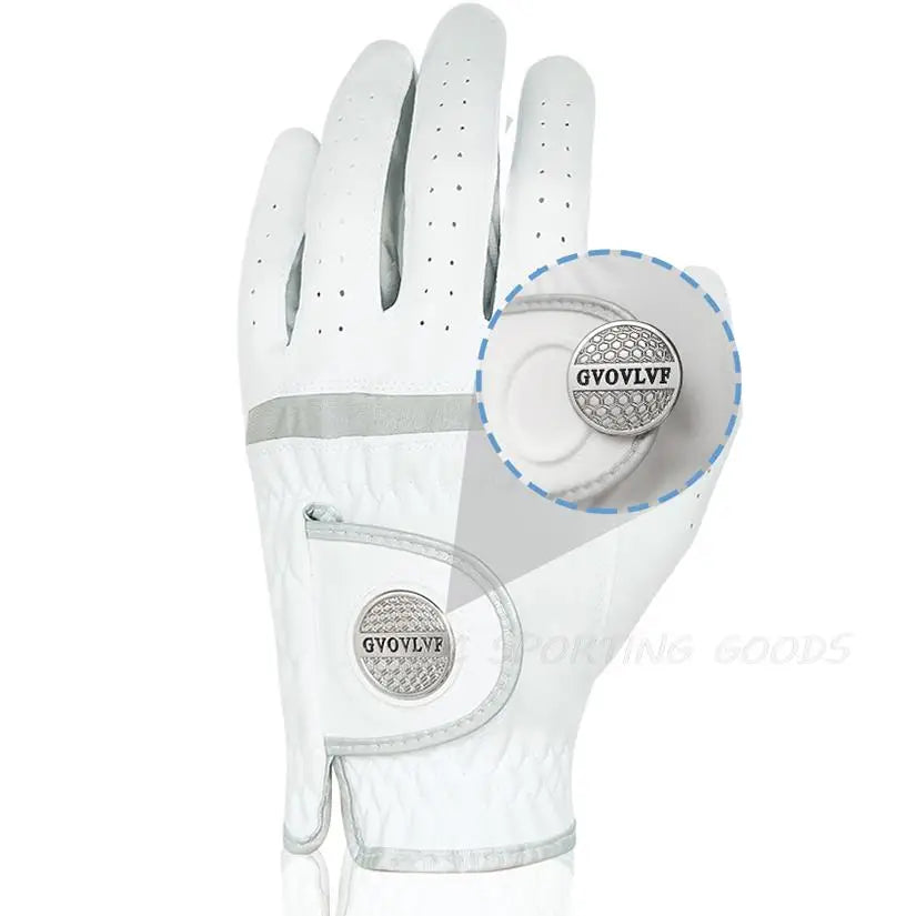 Men's Golf Glove – Microfiber Breathable Fabric with Magnetic Ball Marker