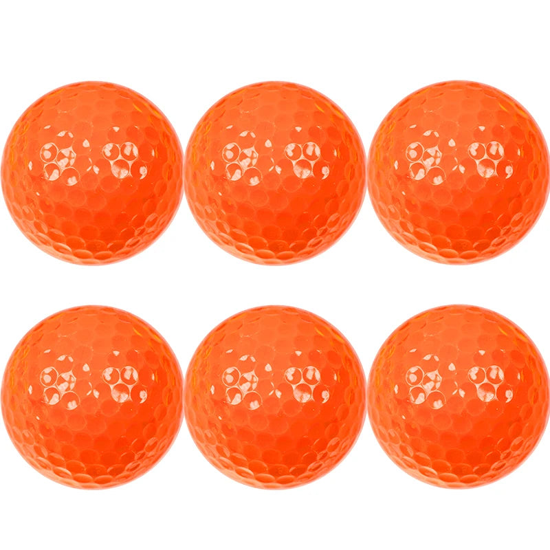 6 Pack Multi-Colored Practice Golf Balls – Novelty Gift Set