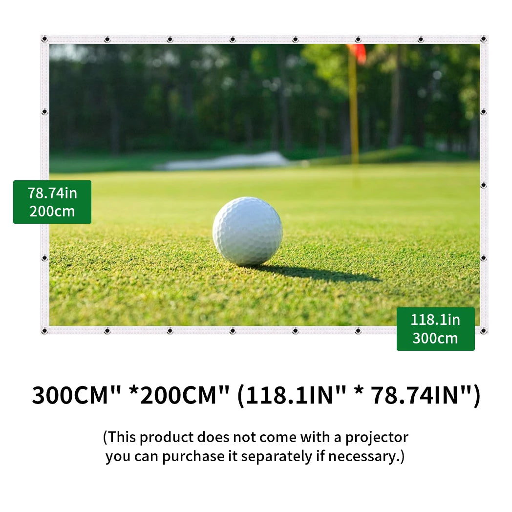 Caiton HD Golf Impact Screen – Silent, Tear-Resistant & Easy Setup