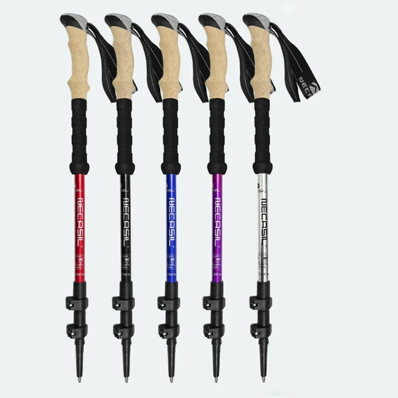 2PCS Ultralight Trekking Poles – Telescopic Walking & Hiking Sticks
