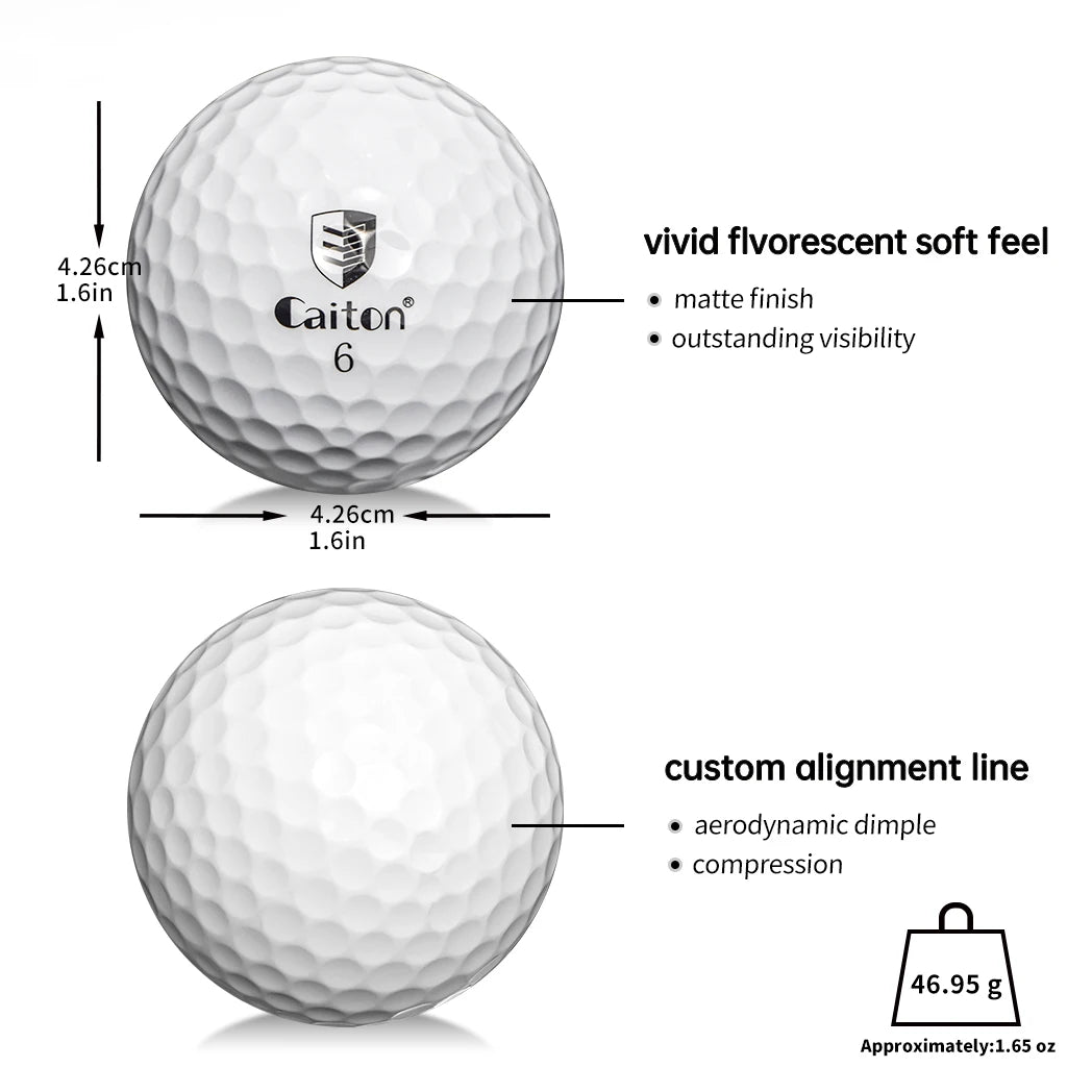 Caiton 50 Pack 3-Layer Golf Balls – Advanced Spin & Distance Control