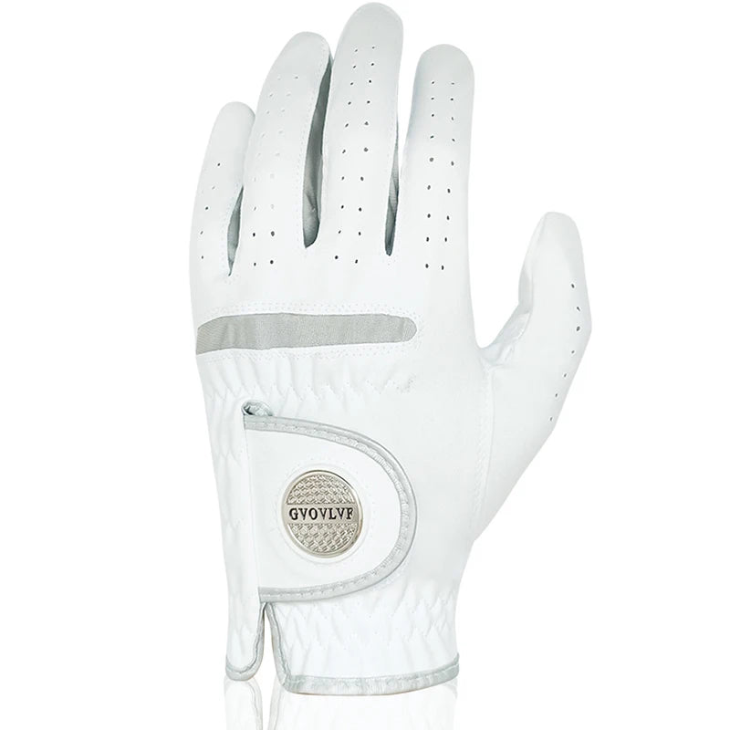 Men's Golf Glove – Microfiber Breathable Fabric with Magnetic Ball Marker