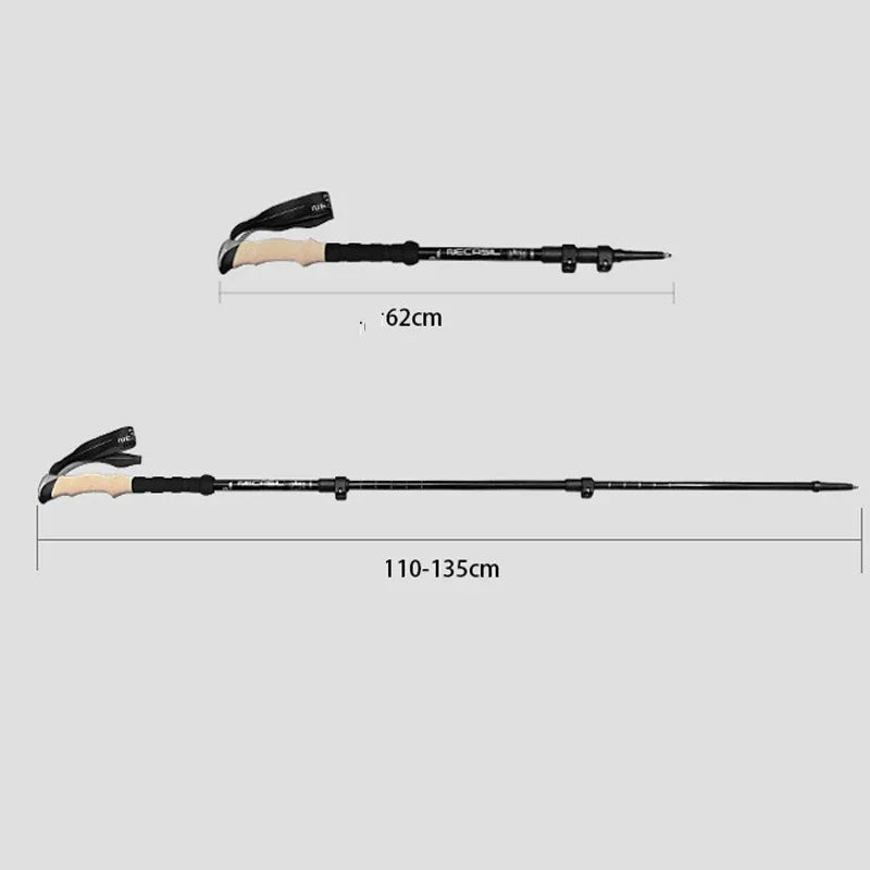 2PCS Ultralight Trekking Poles – Telescopic Walking & Hiking Sticks