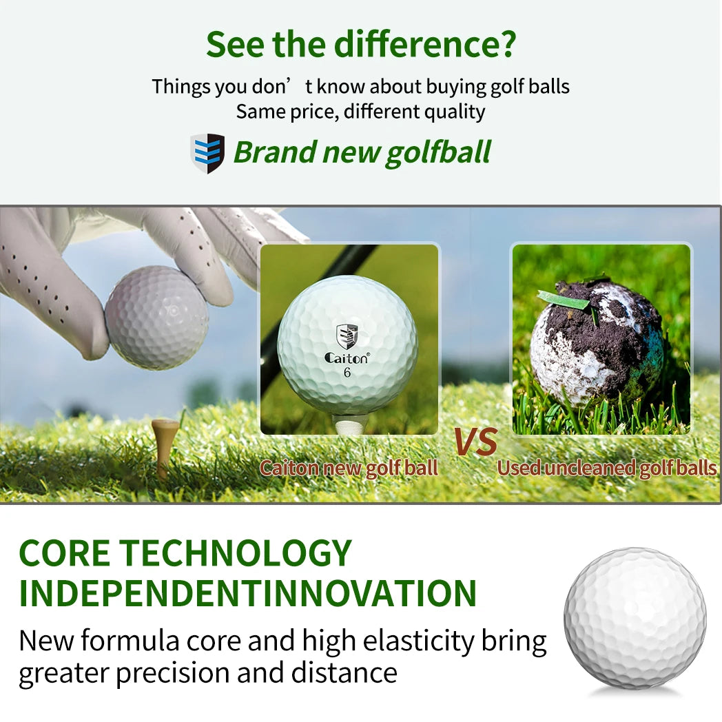 Caiton 50 Pack 3-Layer Golf Balls – Advanced Spin & Distance Control
