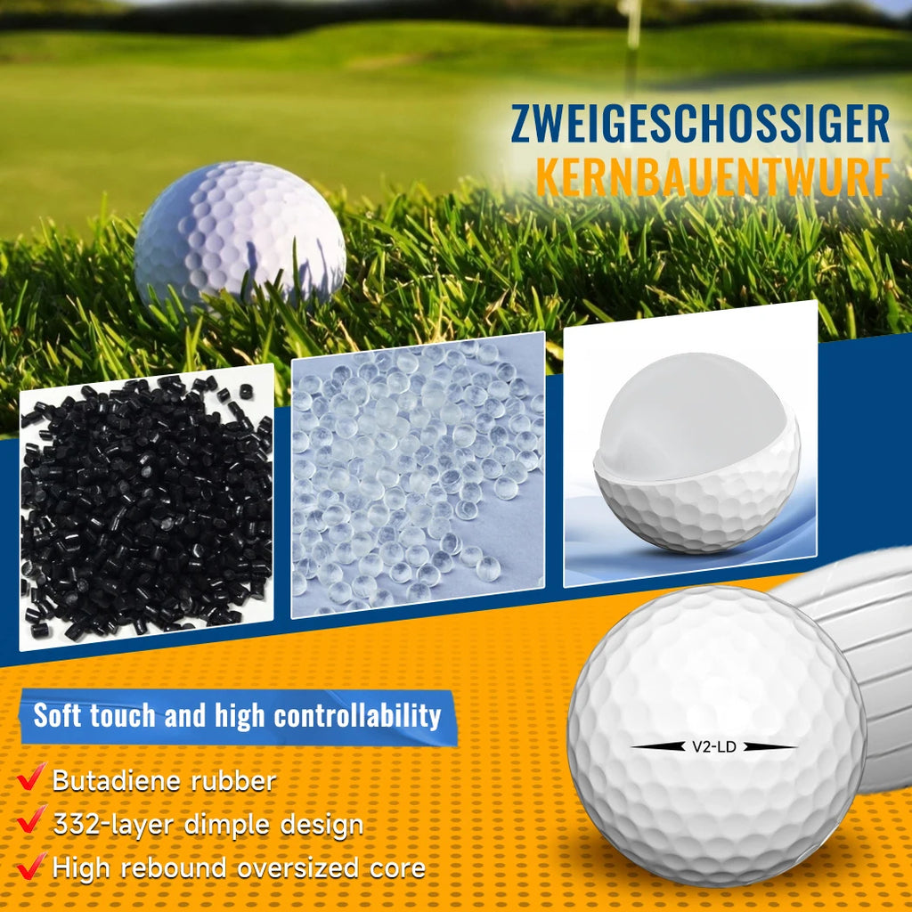 Caiton 50 Pack 2-Layer Golf Balls – Distance & Spin Performance