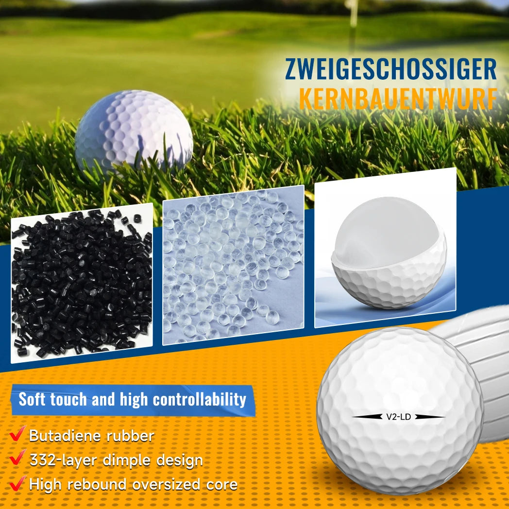 Caiton 50 Pack 2-Layer Golf Balls – Distance & Spin Performance