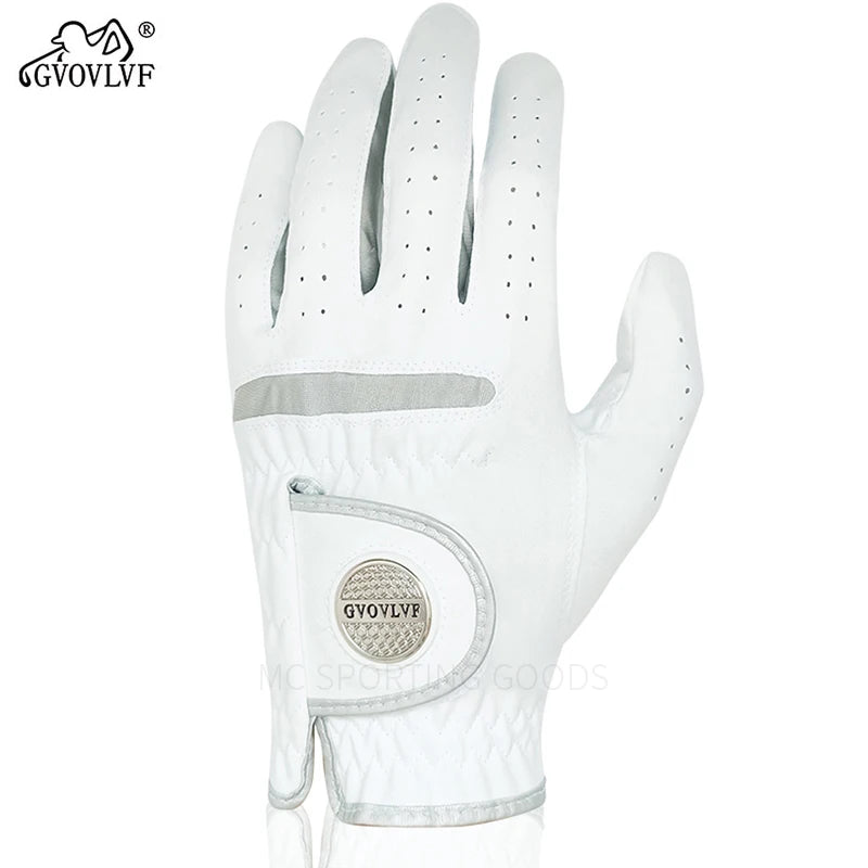 Men's Golf Glove – Microfiber Breathable Fabric with Magnetic Ball Marker