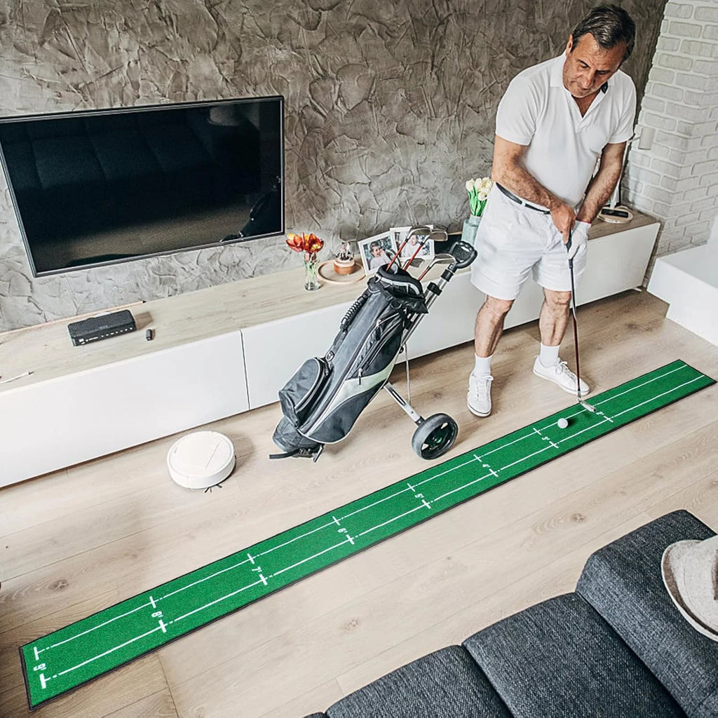 Professional Golf Putting Mat – Indoor/Outdoor with Distance Markers