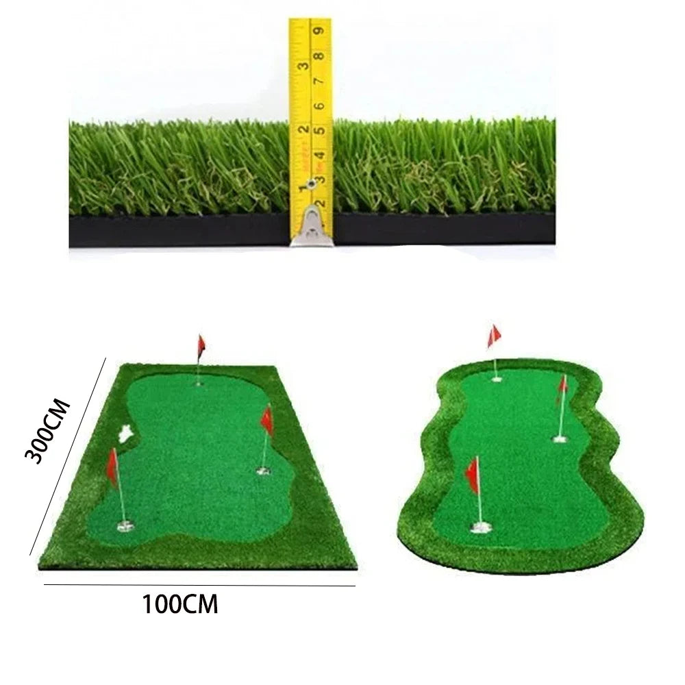 Golf Putting Green Mat 100x300cm – Professional Training Putter Mat