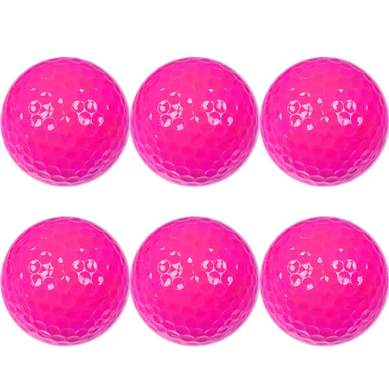 6 Pack Multi-Colored Practice Golf Balls – Novelty Gift Set