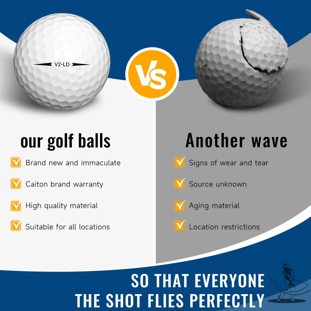 Caiton 50 Pack 2-Layer Golf Balls – Distance & Spin Performance