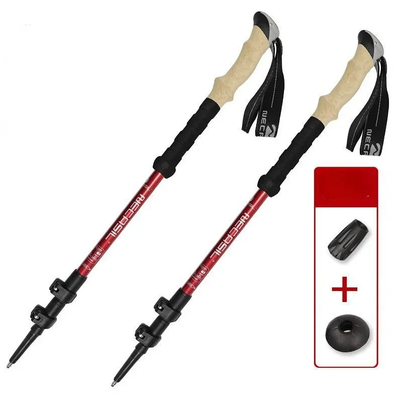 2PCS Ultralight Trekking Poles – Telescopic Walking & Hiking Sticks