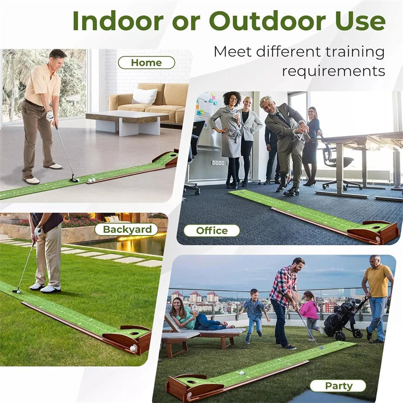 Putting Green Mat with Automatic Ball Return – Indoor & Outdoor Use