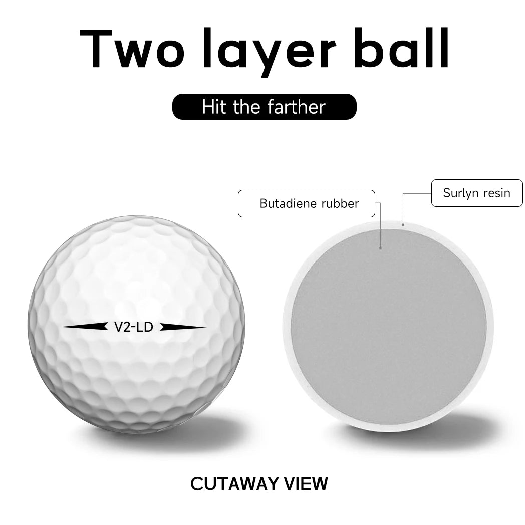 Caiton 100 Pack 2-Layer Golf Balls – 332 Dimples – Max Distance & Durability