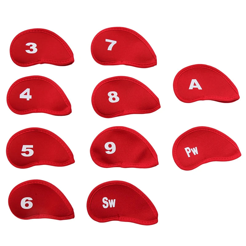 10-Pack Golf Club Head Covers – Iron & Putter Headcovers