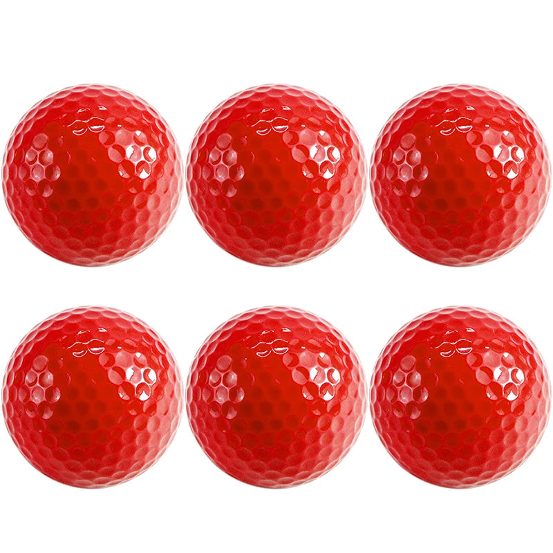 6 Pack Multi-Colored Practice Golf Balls – Novelty Gift Set